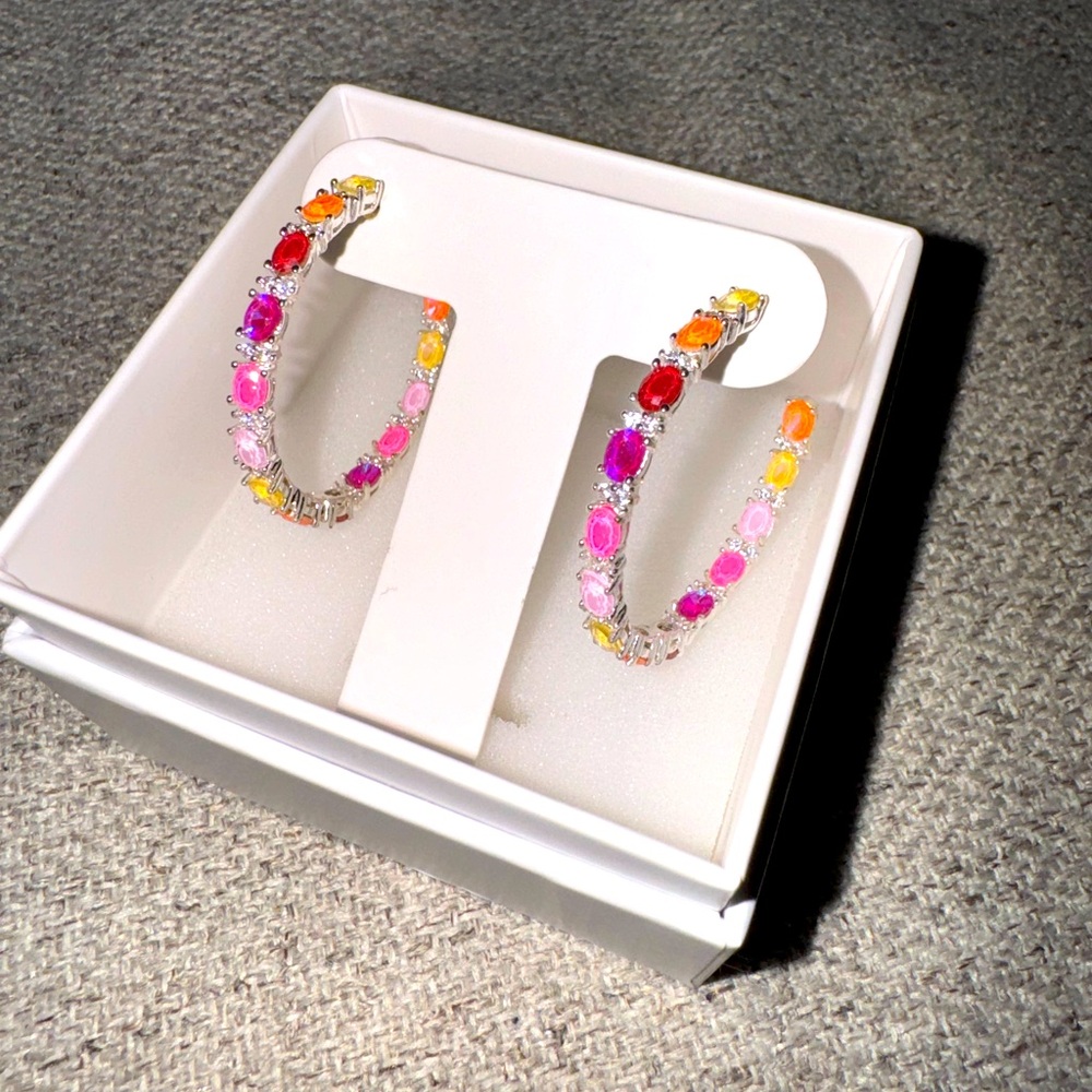 Bomb Party Jewel Candy “The Vera” Hoops in Summertime Honey